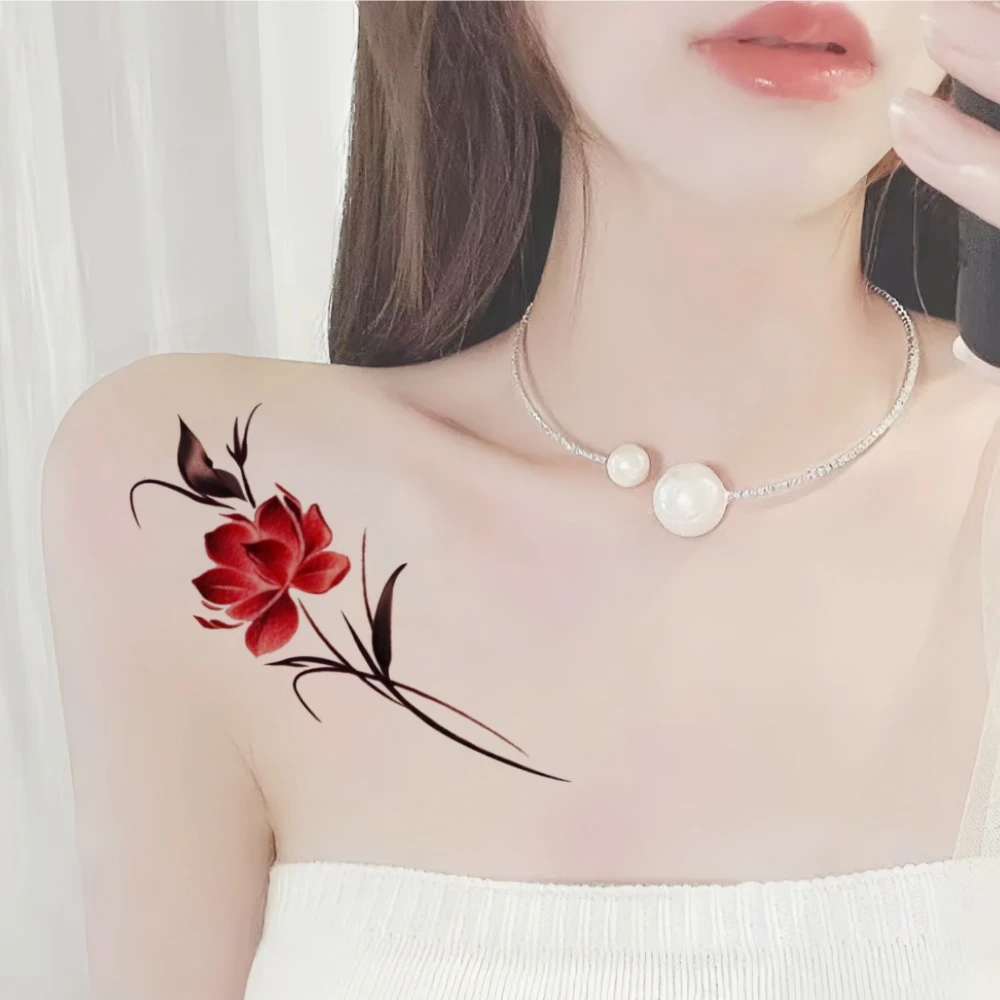 拍1发2【普通纹身贴*新款莲花CS-41款】  10*15cm   防水，美丽，好看