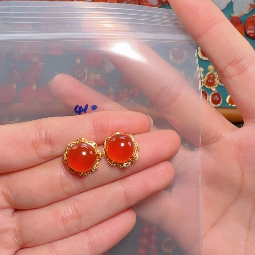 南红玛瑙南红银S925镶嵌