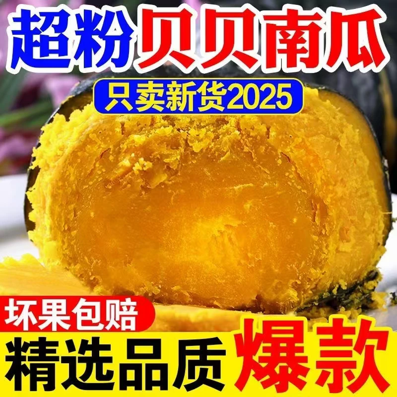 【大促价】正宗贝贝南瓜板栗味粉糯香甜小南瓜代餐粗粮4-8个