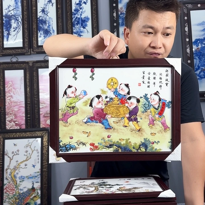 摆件景德镇瓷板画