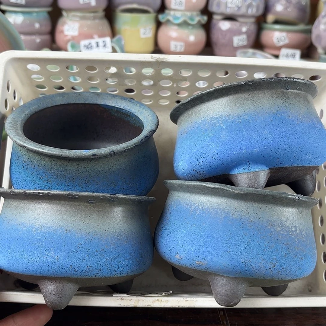 陶瓷量货/口8.5-10高深浅搭配发4个，瑕疵