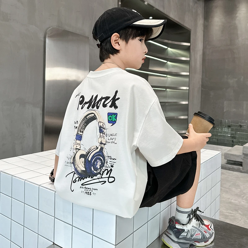 男童夏装套装2025新款夏季宽松短袖中大儿童男孩夏款短裤两件套潮