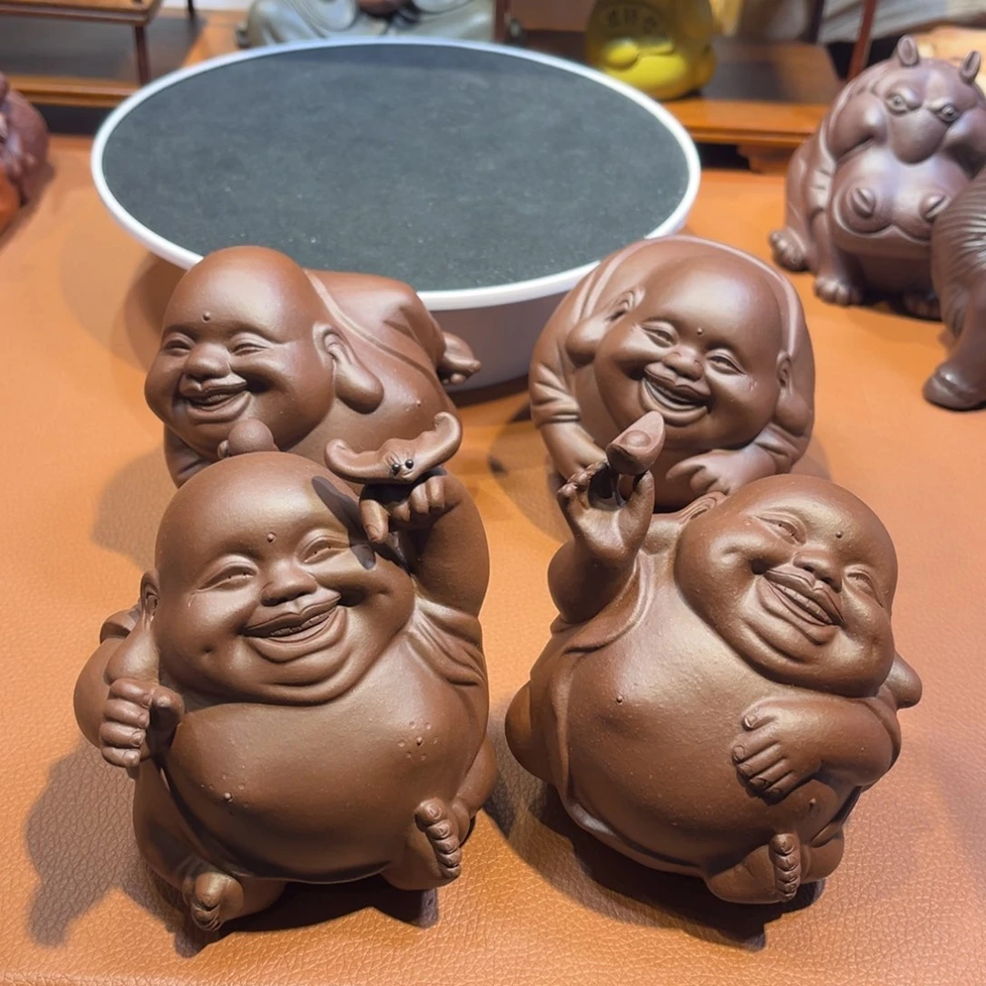 夜*歌紫砂茶宠摆件。