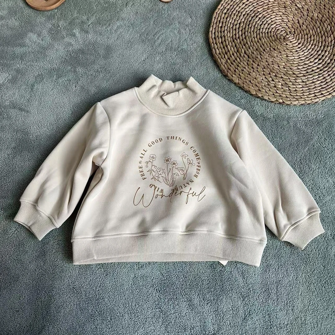 男女童卫衣保暖加绒秋冬装新款儿童休闲童装时髦加厚女童上衣