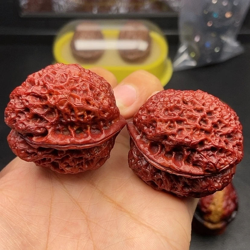 【闪购商品】把件文玩核桃41尺饕餮金蟾52.5克