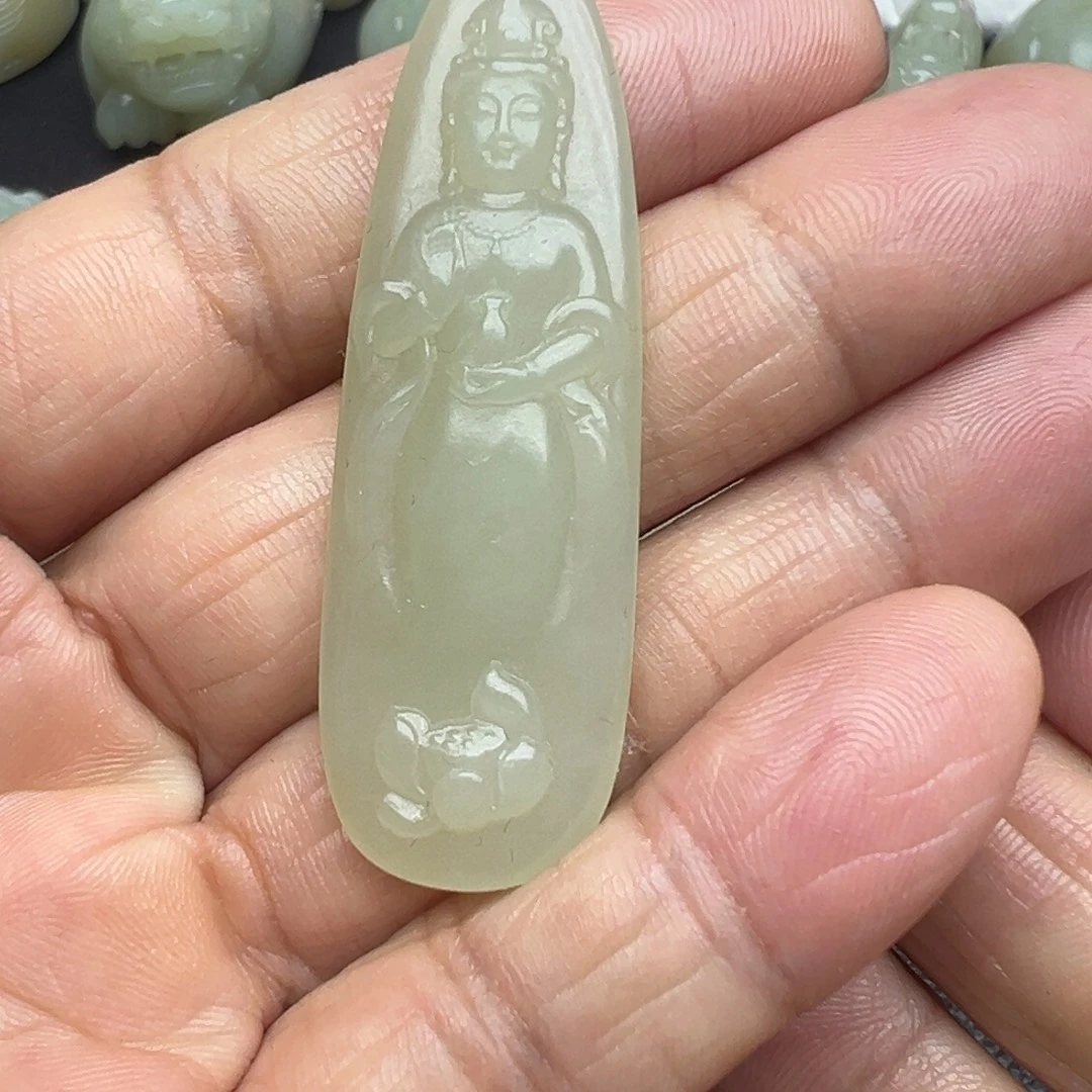 和田玉（糖玉）未镶嵌吊坠(不含链)