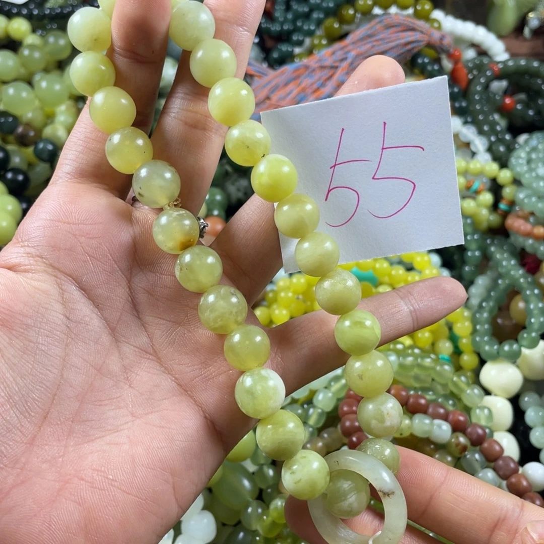 未镶嵌蛇纹石玉手链