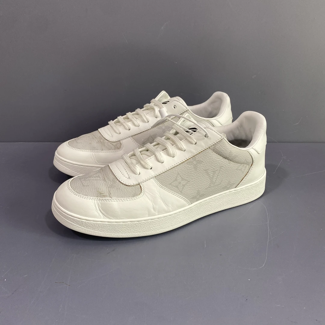 95新 LouisVuitton/路易威登 39码 满印板鞋配鞋垫小裂痕休闲鞋24