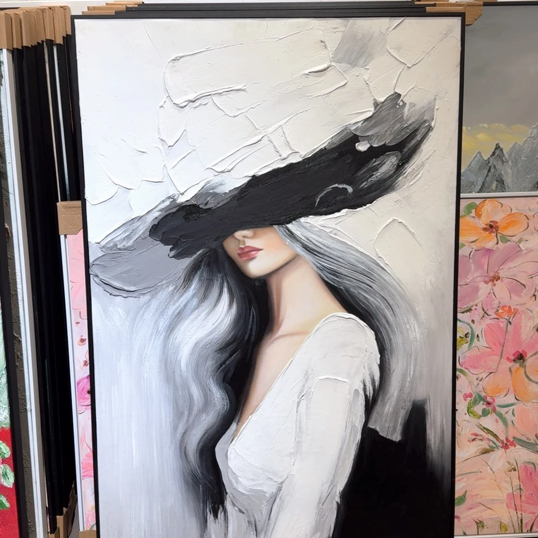 《***》带灯款纯手绘油画作品