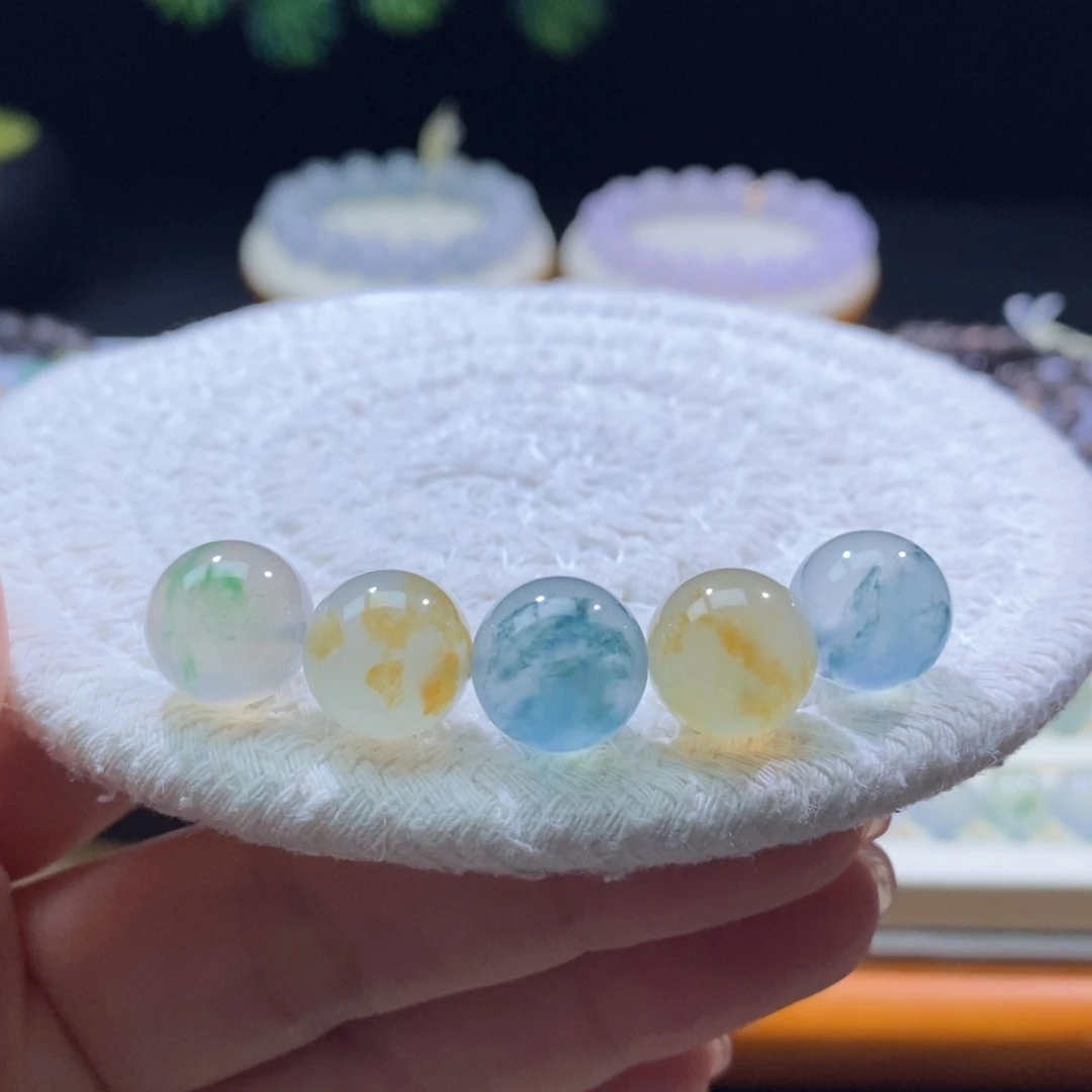 颈饰未镶嵌翡翠油画感 飘花卡12+