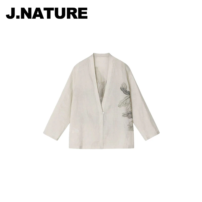 JUST NATURE ｜100%苎麻【小禾渠道】夏新品国风薄苎麻平纹布外套