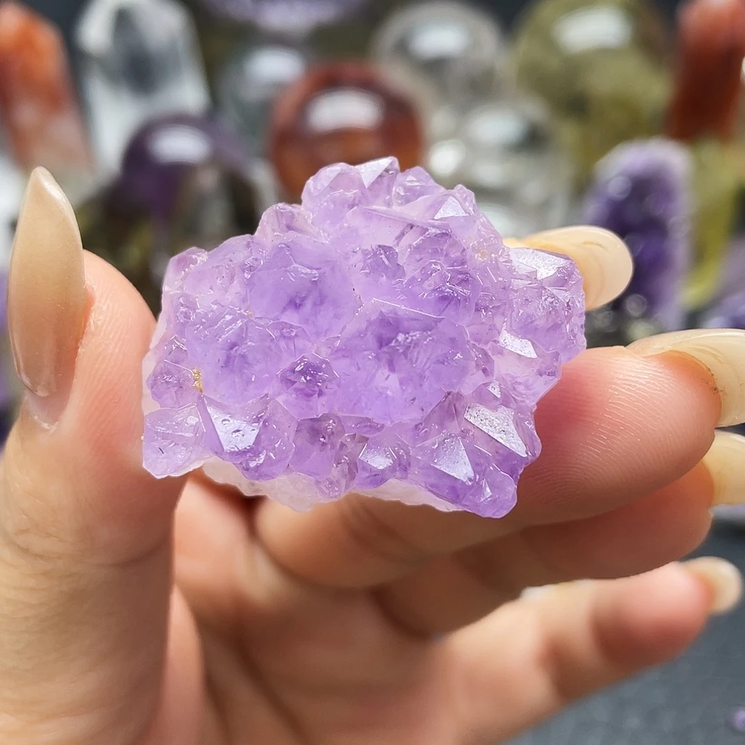 珠宝半成品水晶未镶嵌82紫水晶