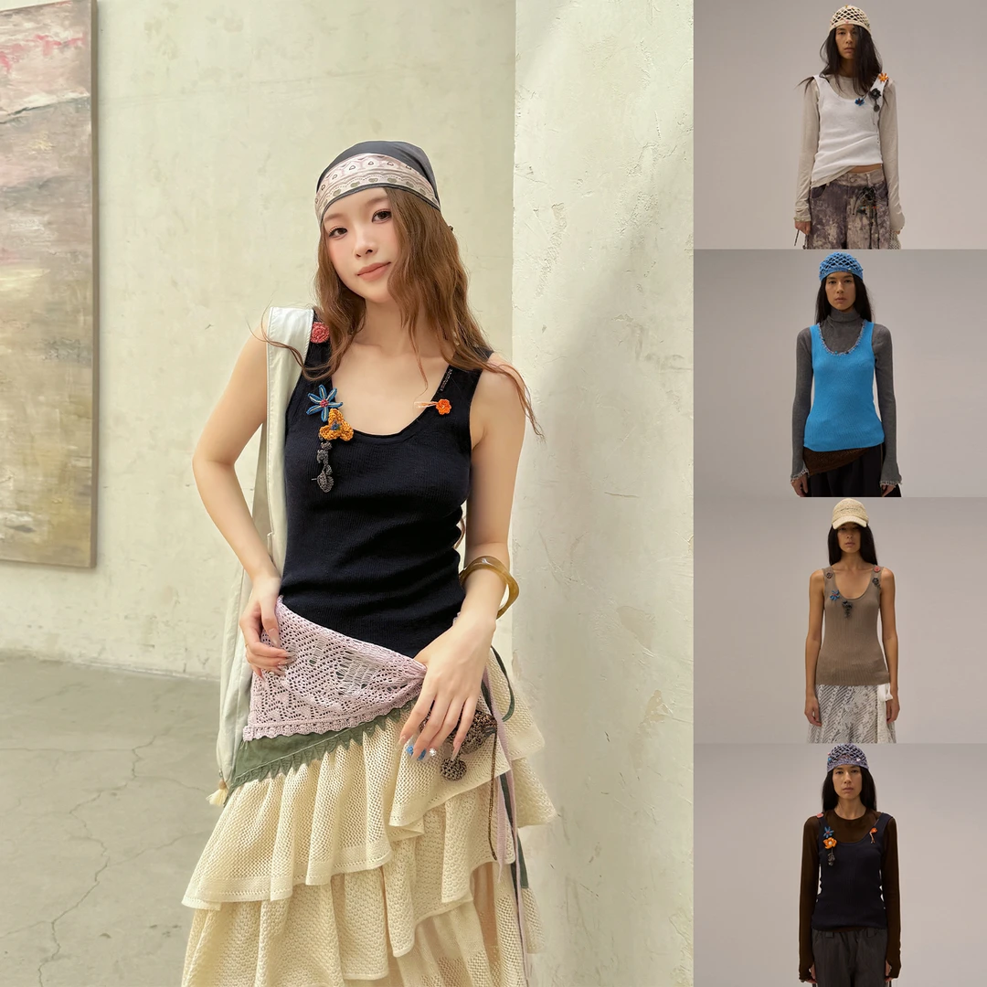SHELLE ARTISTE设计师品牌钩花背心气质 DSC买手店 CY5S34017