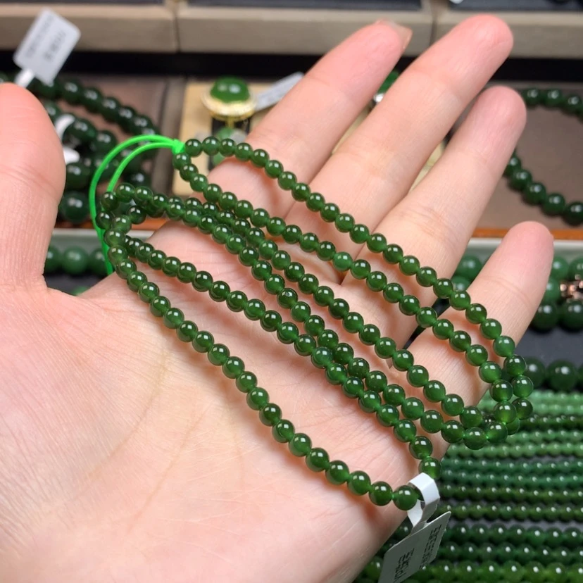 【闪购商品】和田玉（碧玉）颈饰未镶嵌?****✨4m m