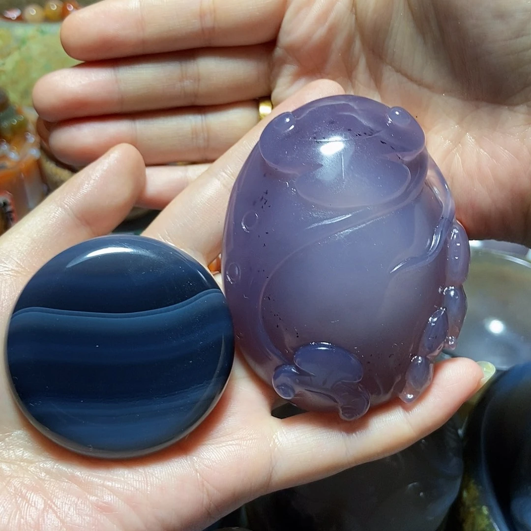 崂***头玛瑙/玉髓拍三发一未镶嵌