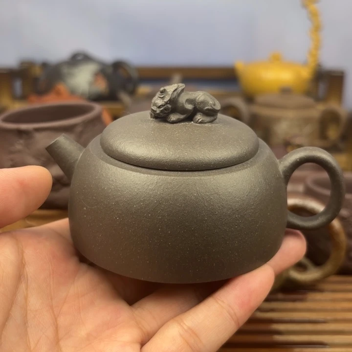 茶壶紫砂招财貔貅原矿天青100c