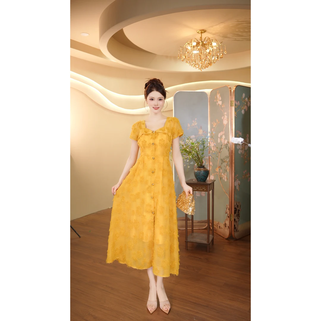 朱雪雪定制-1401（清迈花季）连衣裙G4002