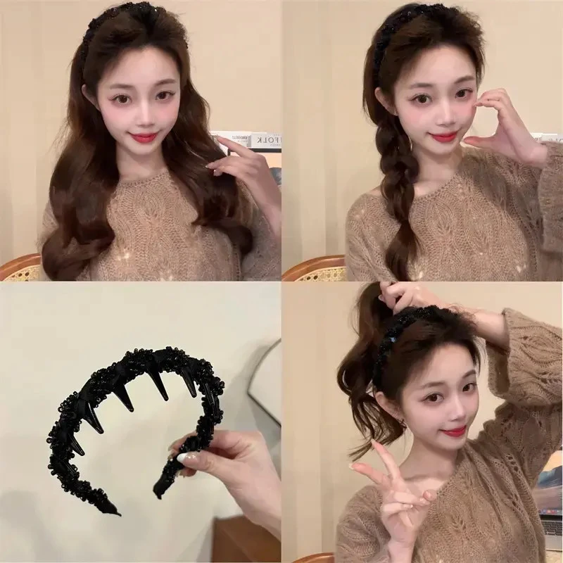 新款2025路易斯繁星发箍 轻奢气质小香风手工串珠发箍 正反两戴E