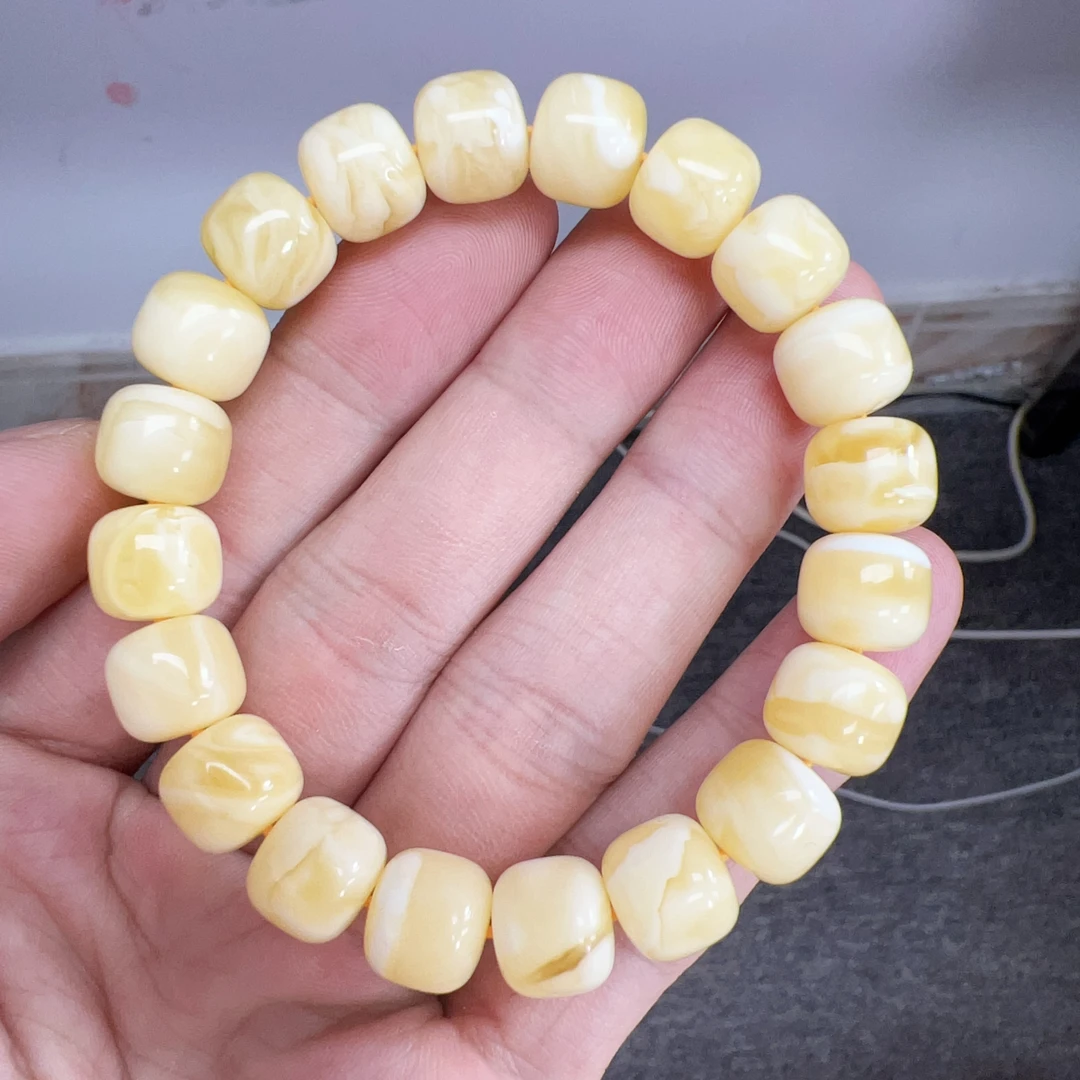 俄料浓白蜡妖花精工老型10.8手串