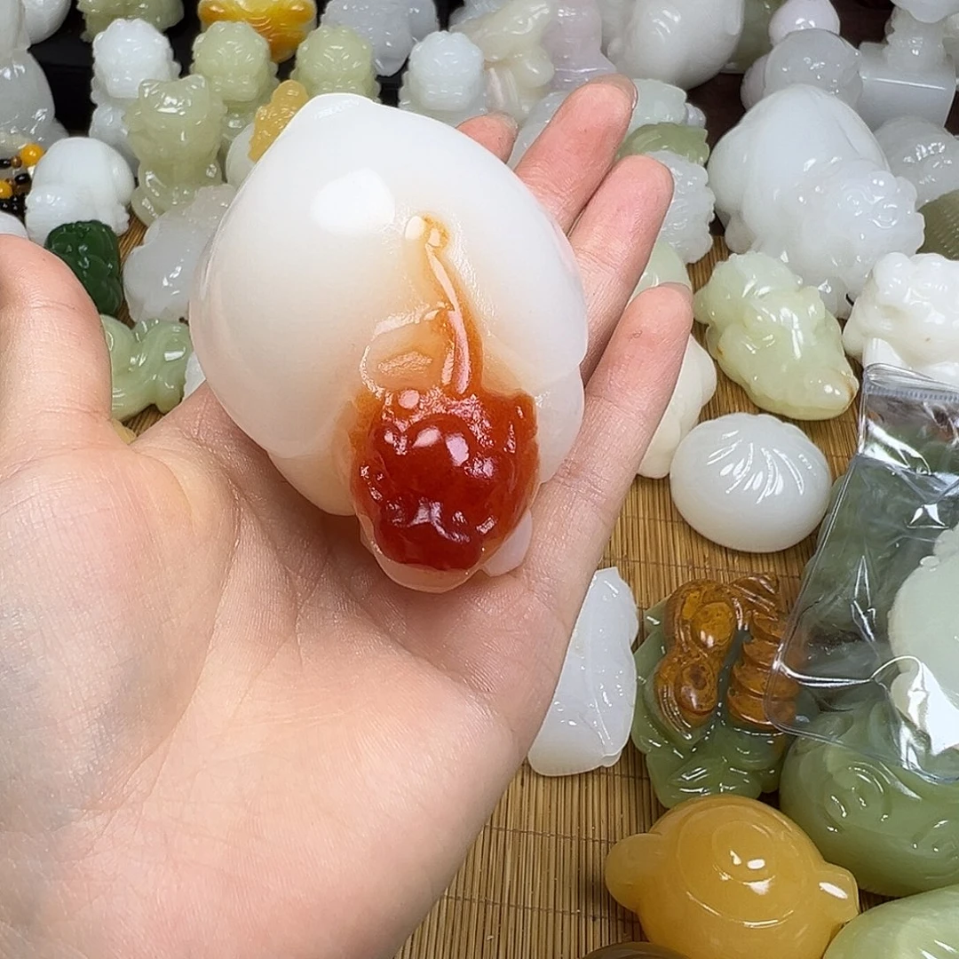 石材小****婆红头龙龟收把