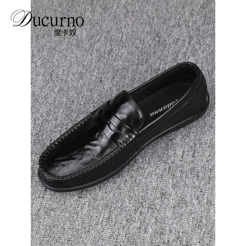 高端软底日常懒人乐福男式痞帅国潮增高鞋男款爆款男鞋商务休闲