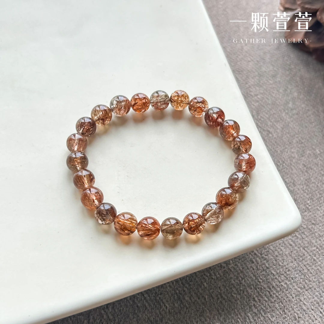 【一颗萱萱】时尚百搭黑金超七水晶手串 930055