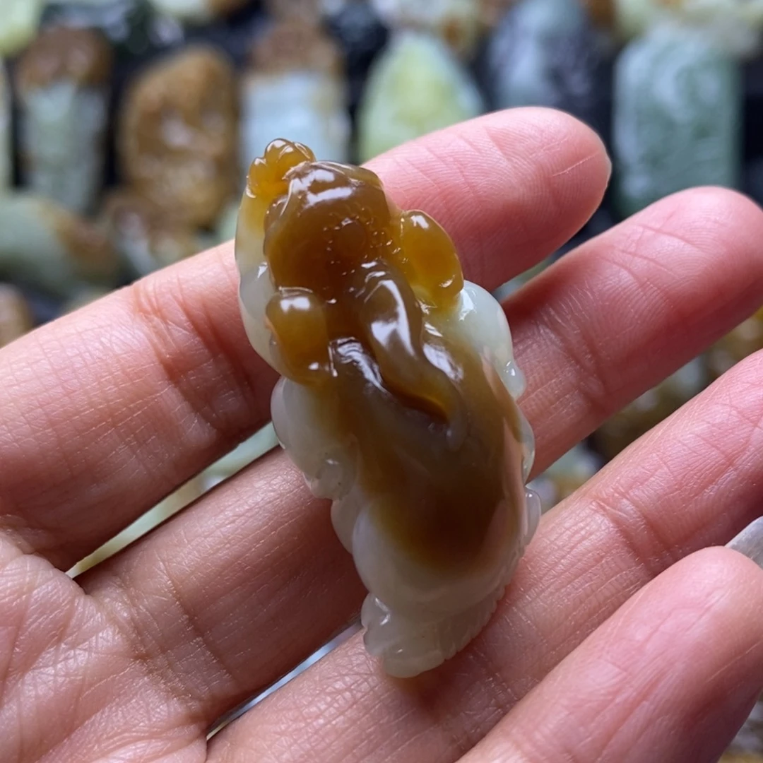 吊坠(不含链)未镶嵌和田玉（糖玉）