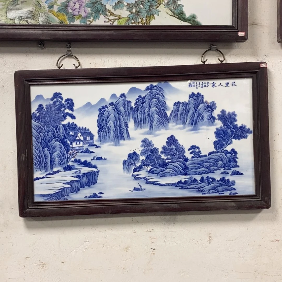 瓷片90*52*1景德镇瓷板画柴窑烧制