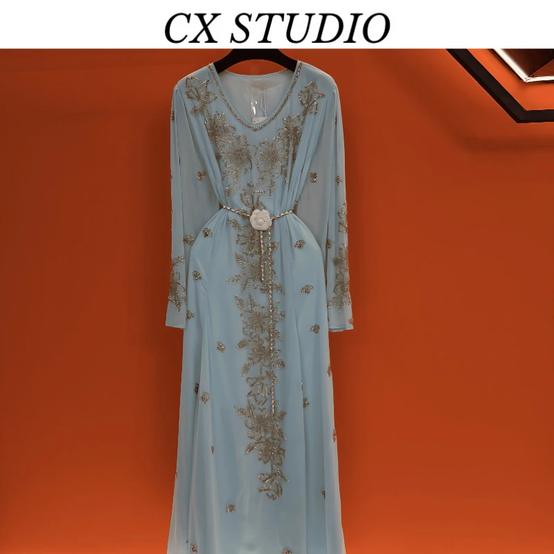 QC编码71 经典收腰轻奢时尚连衣裙（定制女装）CX33
