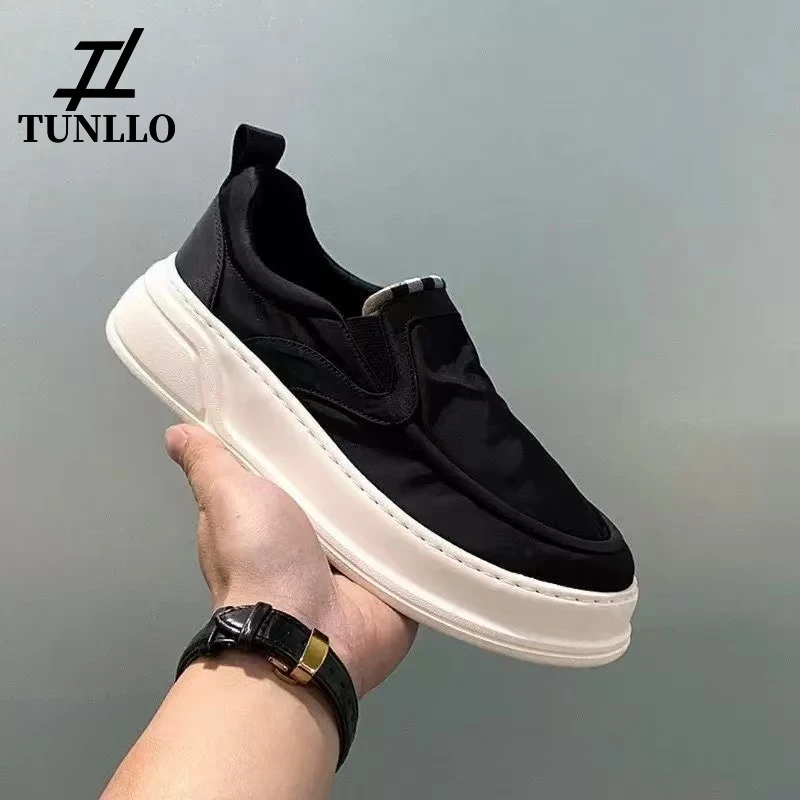 Tunllo帆布男鞋夏季新款百搭透气开车一脚蹬男士专用老北京布鞋男