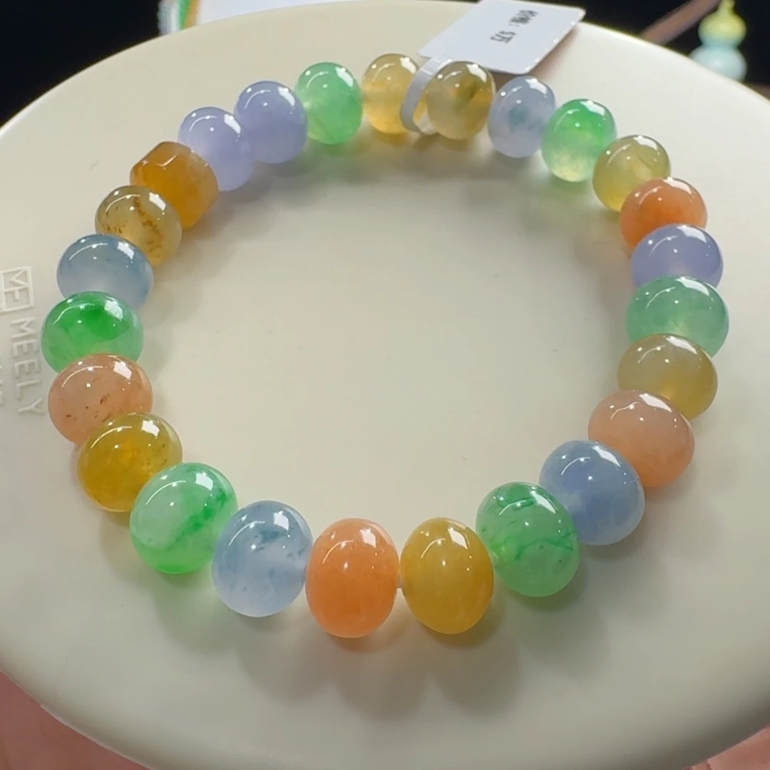 未镶嵌手链翡翠?**?福禄寿禧多宝鼓珠单圈