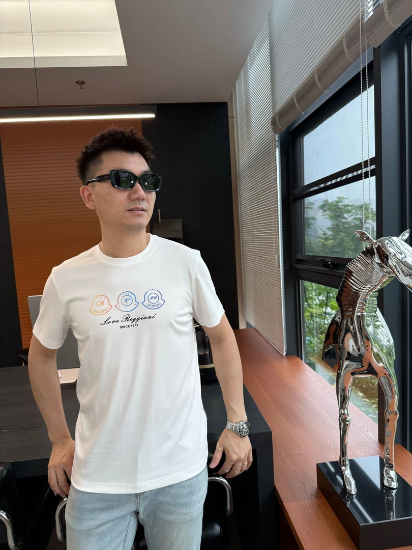 陆老板-2025夏季男士休闲时尚圆领T恤-QZ-5032