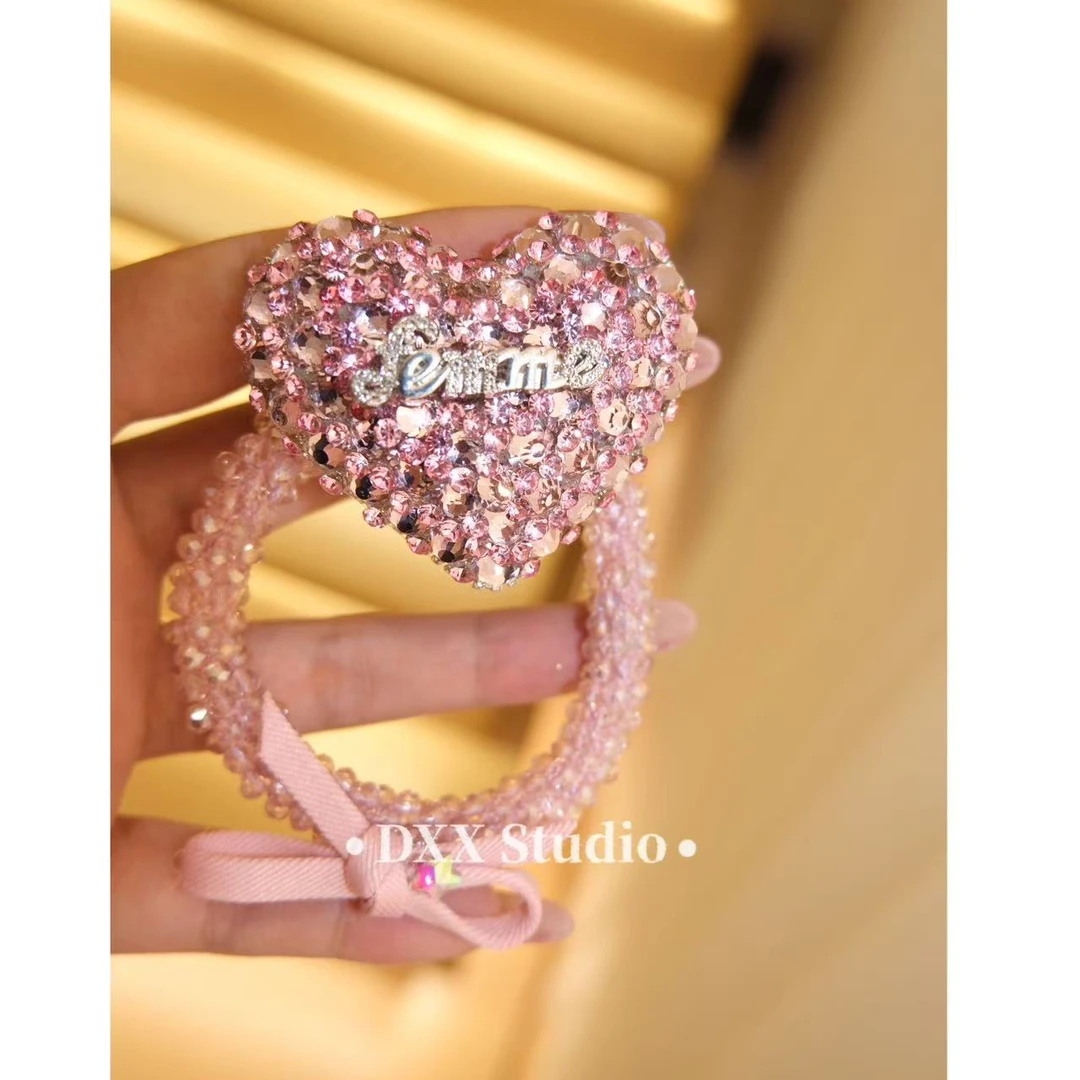 小众设计粉色系爱心发圈发饰47332