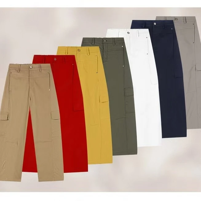 【专柜品质】山本工装裤简约多口袋百搭时尚女士工装裤