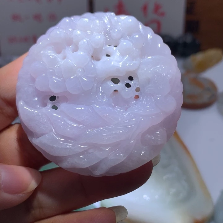 翡翠未镶嵌颈饰保真天然A货翡翠