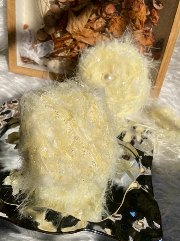 【Muzi】少女奇思|diy手工编织特色手混线毛线团亮闪卡套包包