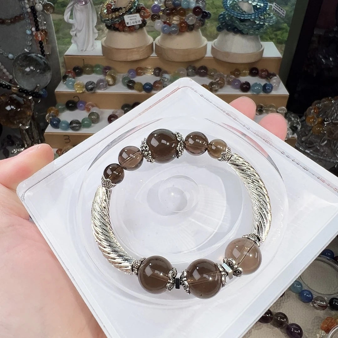 非金属茶晶半镯