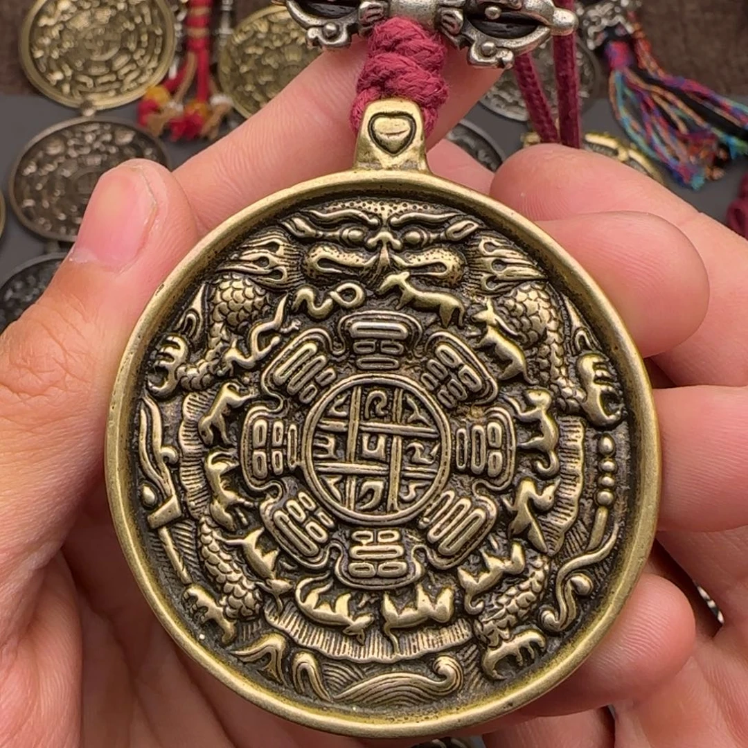 老铜九宫牌吊坠喜欢的来