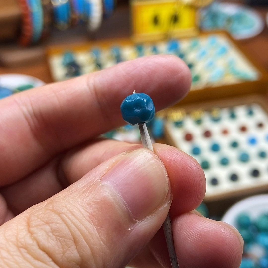 绿松石未镶嵌珠宝奇石7mm无相