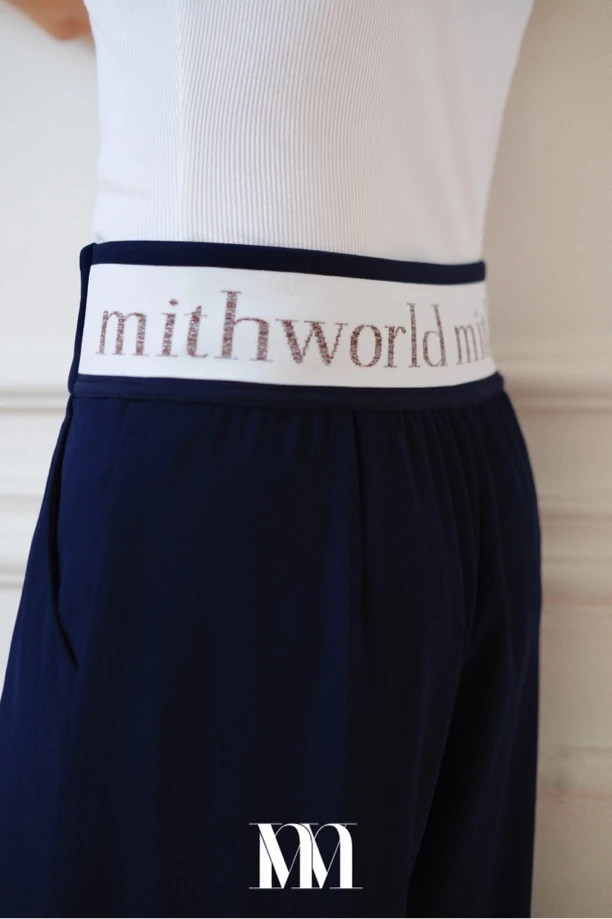 mithworld 字母拼接阔腿裤