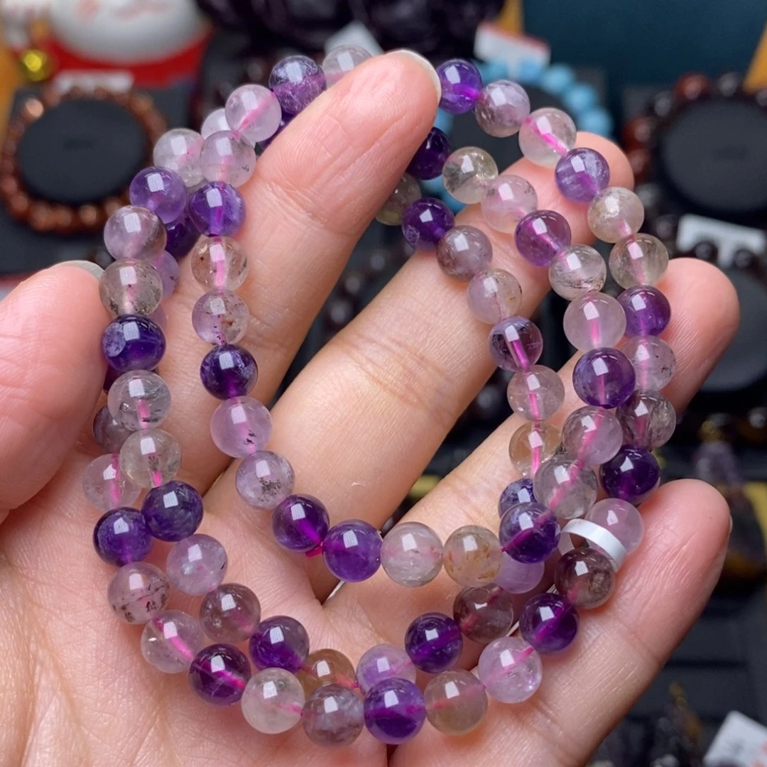 水晶手链未镶嵌极光23多圈6m m