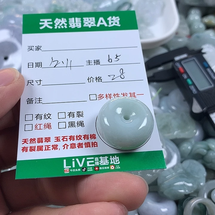 翡翠未镶嵌吊坠(不含链)