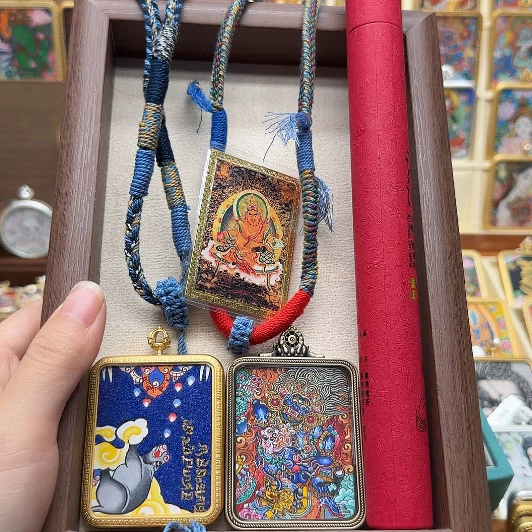 吊坠悦*海古祥手绘唐卡