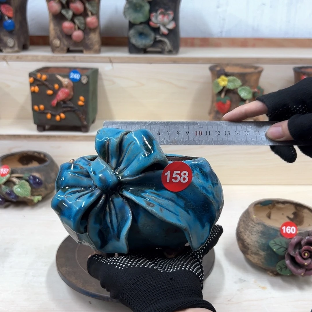 紫砂花盆158号内口11×11外高11