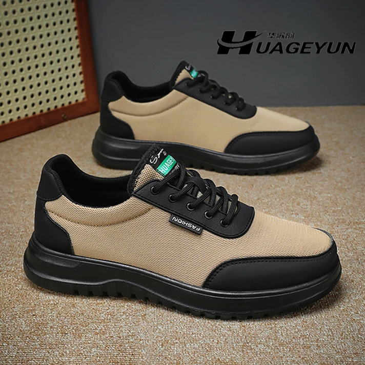 春季新款休闲鞋男老北京布鞋透气舒适百搭爸爸鞋软底防滑中老年鞋