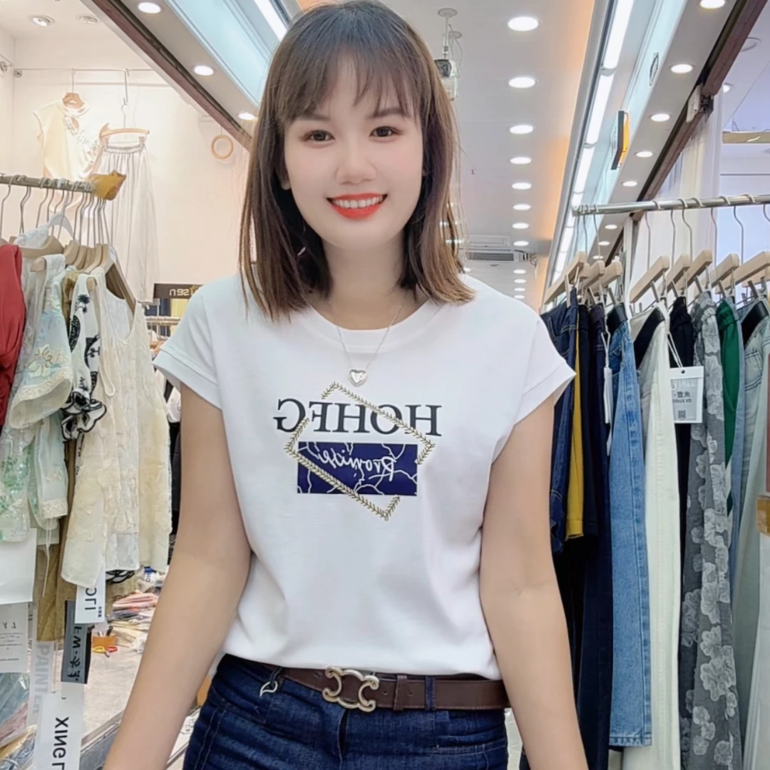 0528（美姿）新款短袖T恤休闲百搭韩版夏季飞飞袖女装圆领显瘦