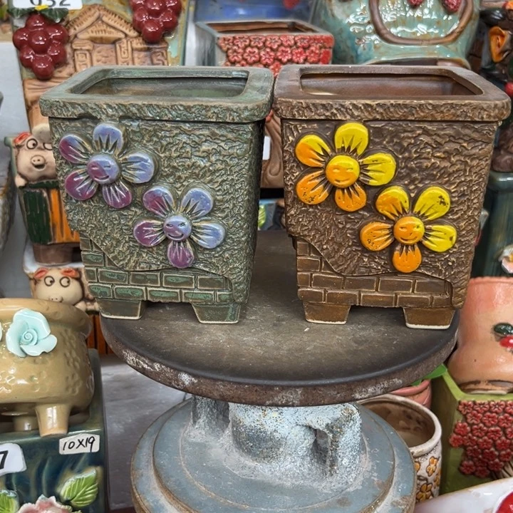 紫砂花盆粗陶材质多肉花盆