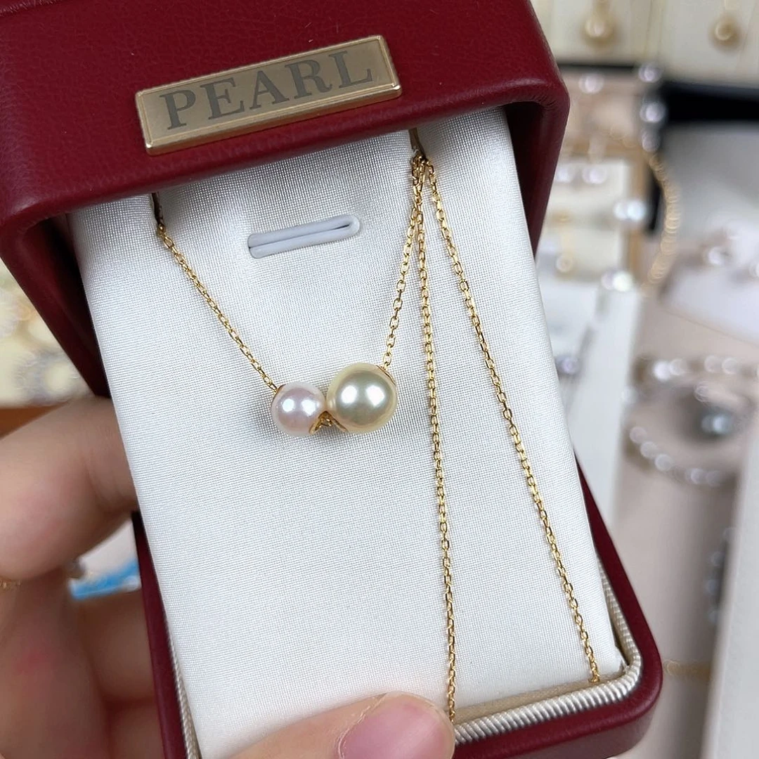 海水珍珠18K金镶嵌颈饰