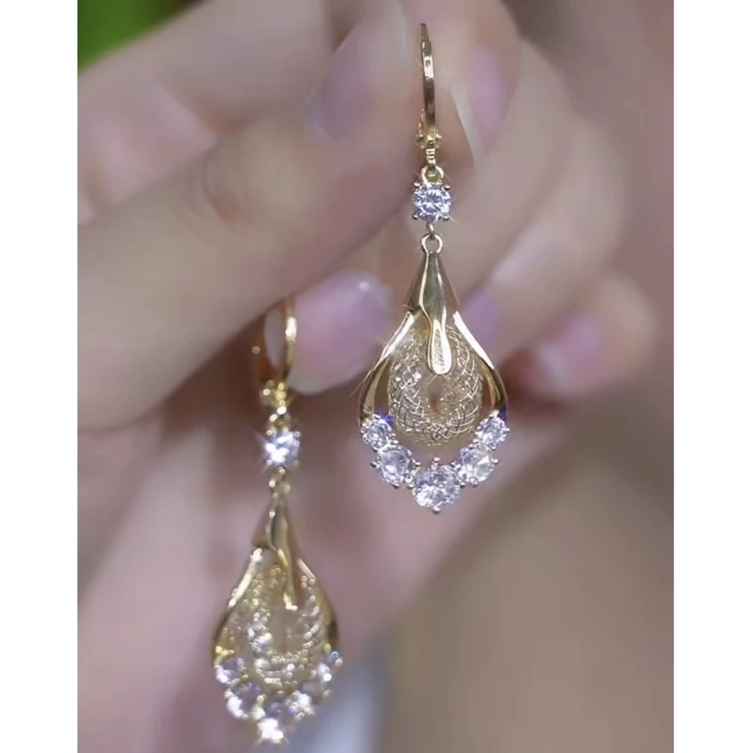 铜合金耳饰 新款轻奢【气质佳人】优雅气质时尚百搭耳环0334