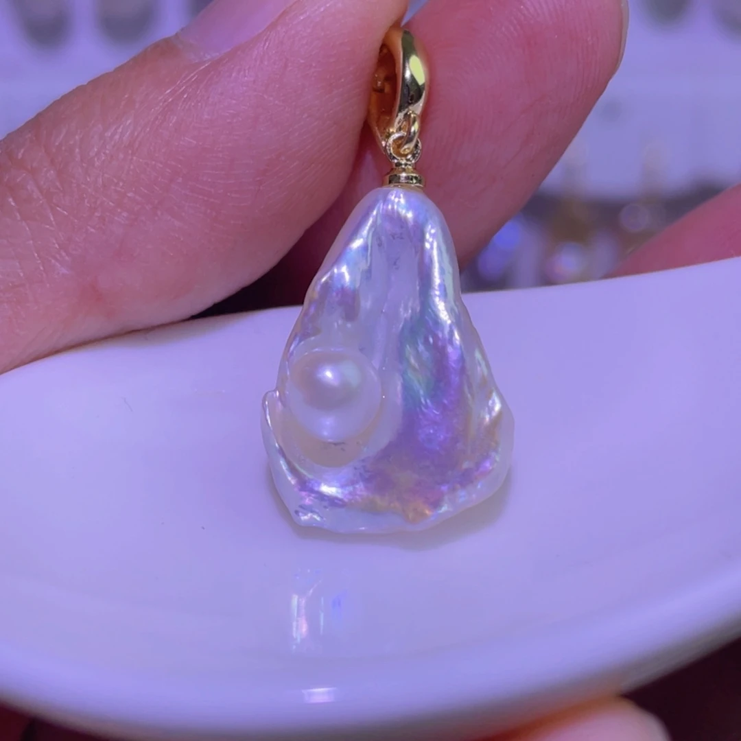 天然淡水珍珠吊坠淡水珍珠未镶嵌